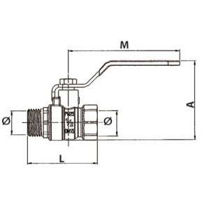 Valvola a sfera MF tipo applicazioni civili 1/4"- DIFF - 110027
