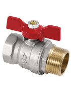 Valvola a sfera MF maniglia a farfalla tipo applicazioni civili 1/2"- DIFF - 110036
