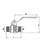 Valvola a sfera MM tipo edificio 3/8"- DIFF - 110039