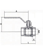 Vanne BS poignée plate MM1/2"- DIFF - 110040