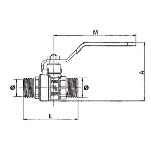 Vanne BS poignée plate MM3/4"- DIFF - 110041
