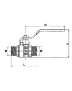 Valvola a sfera MM tipo edificio 1"- DIFF - 110042