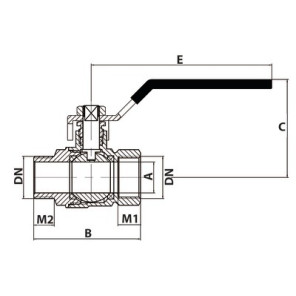 Vanne MF poignée plate PN40 3/8"- DIMPEXP - 1152-38