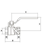 Valvola a sfera FF con scarico PN 40 2"- DIMPEXP - 2142-2
