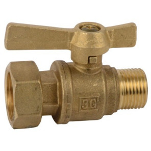 Rubinetto d'arresto prima /dopo contatore diritto MF 3/4"- DIFF - 110158