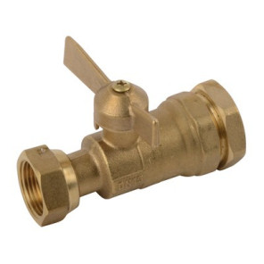 Rubinetto d'arresto prima/dopo contatore diritto per tubo pe 3/4"- DIFF - 110165