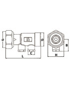 Valvola di ritegno nf antinquinamento hosta 3/4" f m- DIFF - 110299