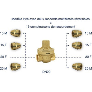Riduttore isobar multifilettato da 1/2 a 3/4- ITRON - ISOPLUSMG