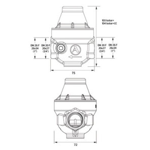 Riduttore isobar FF 3/4 coperchio ottone iso20f- ITRON - ISO20FMG