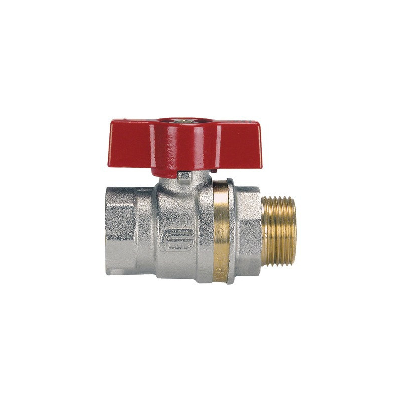 Rubinetto a sfera ottone ghiera MF leva alluminio 15x21- EFFEBI - 0825R404