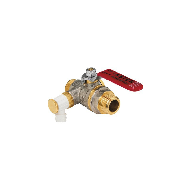 Valvola a sfera con scarico maniglia piana MM1/2? ASTER- EFFEBI - 2373R404