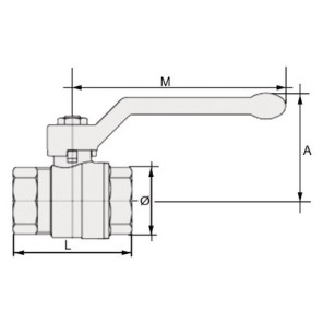 Valvola a sfera con maniglia in alluminio MM3/8? ASTER- EFFEBI - 0806R403