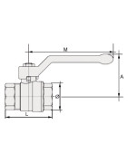 Valvola a sfera con maniglia in alluminio MM1? ASTER- EFFEBI - 0806R406
