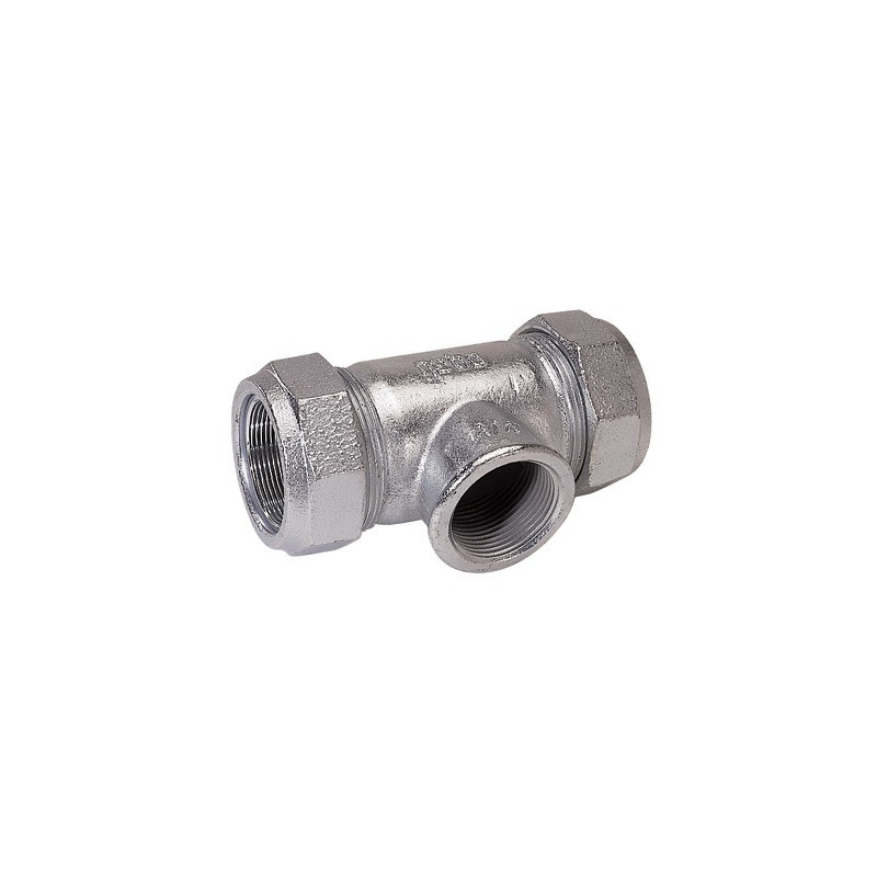 Raccord compression fonte té taraudé T 17.2x17.2xF3/8"- GEBO - 01.150.04.00