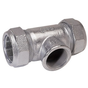 Raccord compression fonte té taraudé T 26.9x26.9xF3/4"- GEBO - 01.150.04.02