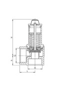 Valvola riscaldamento 3b rotella F1/2"- GOETZE - 651MHIK-15-F/F-1 3B