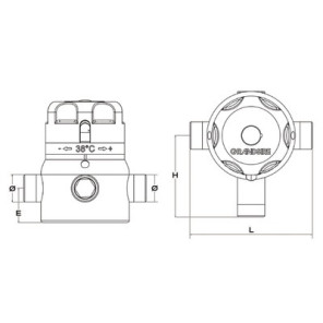 Miscelatore term. collettivo circuito chiuso SE M1"1/4- DIFF - 111322