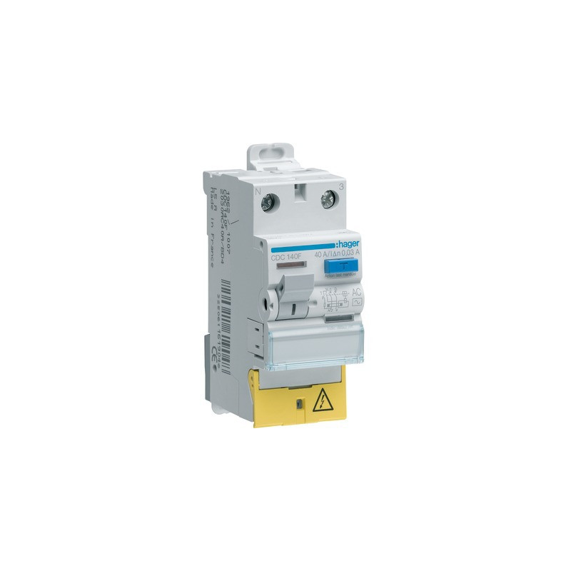 Interruttore differenziale 1F+N 25A 30mA- HAGER - CDC125F