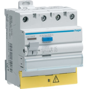 Interruttore differenziale 3F+N 40A 30mA- HAGER - CDC840F
