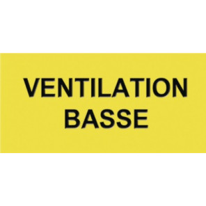 Étiquette rigide ventilation basse- DIFF - 111799