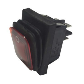 Interruttore a soffietto luminoso rosso 16a - DIFF- DIFF - 150647
