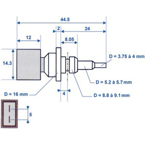 Sonda termistore- DIFF pour Chaffoteaux - 61000733
