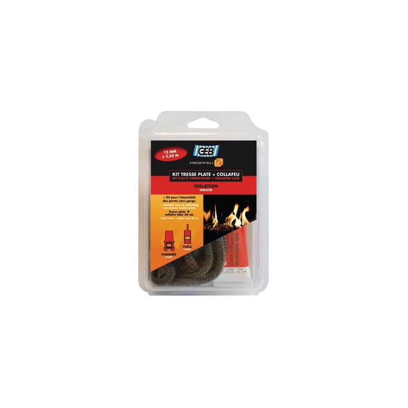Kit treccia piatta in fibra di vetro e collafeu- GEB - 821593