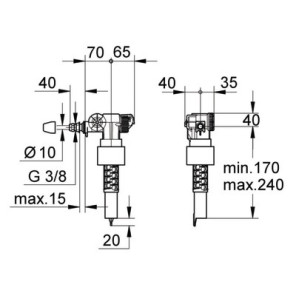 Robinet flotteur bâti support- GROHE - 37095000