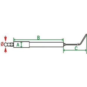 Gruppo elettrodi con cavo C28/34- DIFF pour Cuenod - 145905