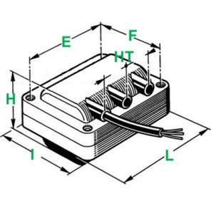Trasformatore di accensione ZA23075E47- DIFF pour Weishaupt - 603088+140013110