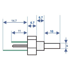 Sonda NTC- DIFF pour Baxi-Roca - 122155310  - (X2)