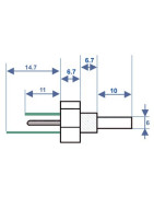 Sonda NTC- DIFF pour Baxi-Roca - 122155310 - (X2) Sonda NTC- DIFF pour Baxi-Roca - 122155310 - (X2)