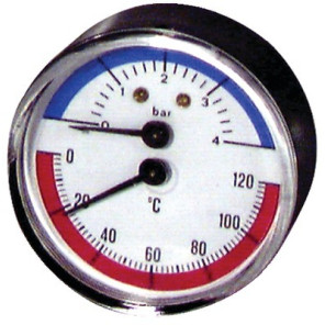 Termomanometro 0°-120°C - 0-4 bar Ø 63mm- DIFF - 606030
