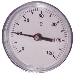 Termometro rotondo a immersione assiale 0-120°C Ø 63mm- DIFF - 606070