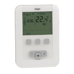 Cronotermostato settimanale EK520 a batteria- HAGER - EK520