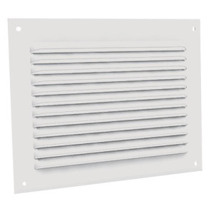 Griglia con alette inclinate in alluminio prelaccato bianco GA BL 200 x 200- ANJOS - 6705