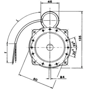 Flangia di adattamento per motore NEMA 2/N2/F4- DIFF pour De Dietrich Chappée - S50036914