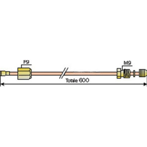 Prolunga termocopia L600mm (raccordo M9 x F9)- SIT - 0 218 101
