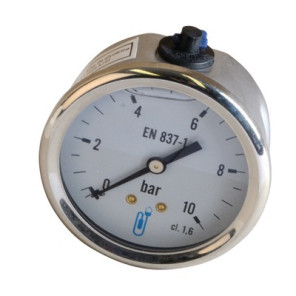 Manometro assiale glicerina 0-10 bar Ø 63mm- DIFF - 901405