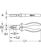 Pince universelle à poignées bi-composants, L. 165 mm- KS TOOLS - 115.1020 Pince universelle à poignées bi-composants, L. 165 mm- KS TOOLS - 115.1020