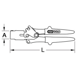 Pince pour cheville à expansion,230mm- KS TOOLS - 150.9580