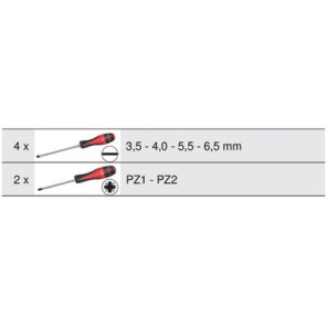 Jeu de 6 tournevis ULTIMATE, Fente - PZ- KS TOOLS - 922.6040