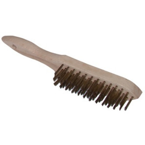 Spazzola con manico filo acciaio ottonato- DIFF - 904220