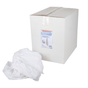 Pacco di strofinacci in cotone bianco 10 kg- ISOCLEAR - 904716