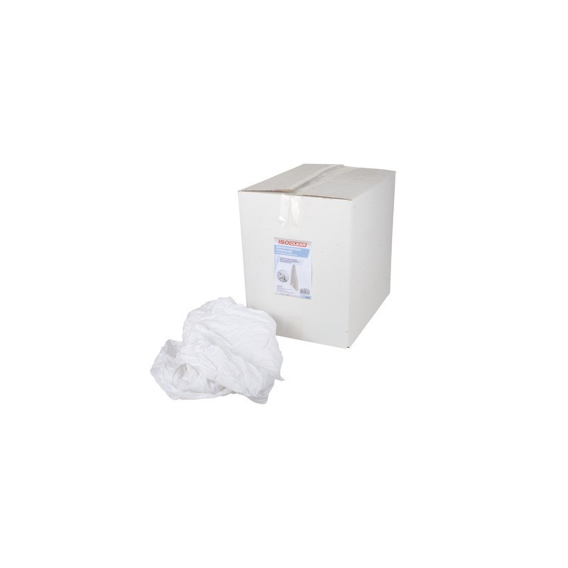 Pacco di strofinacci in cotone bianco 10 kg- ISOCLEAR - 904716