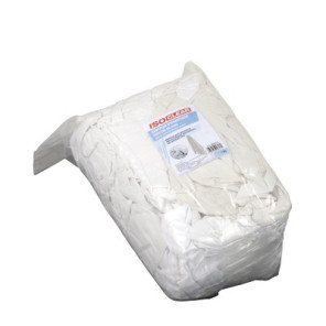 Pacco di strofinacci in cotone bianco 1 kg- ISOCLEAR - 904717