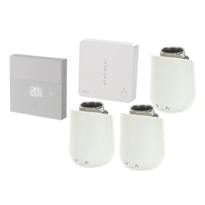 Pack Connected Home : Hub + thermostat filaire + 3 têtes thermostatiques- SIEMENS - PACK3