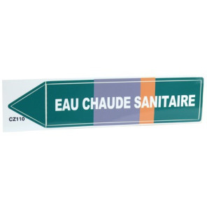 Etichetta adesiva flessibile Acqua calda sanitaria- DIFF - 907071  - (X10)