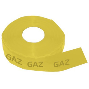 Ruban adhésif d'identification gaz jaune 50mm x 66m- DIFF - 907117