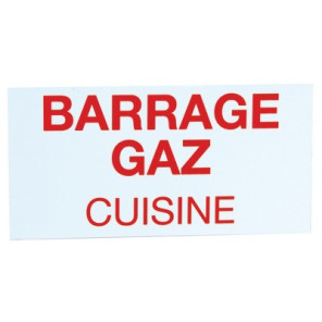 Etichetta polistirene rigida Sbarramento gas cucina- DIFF - 907148